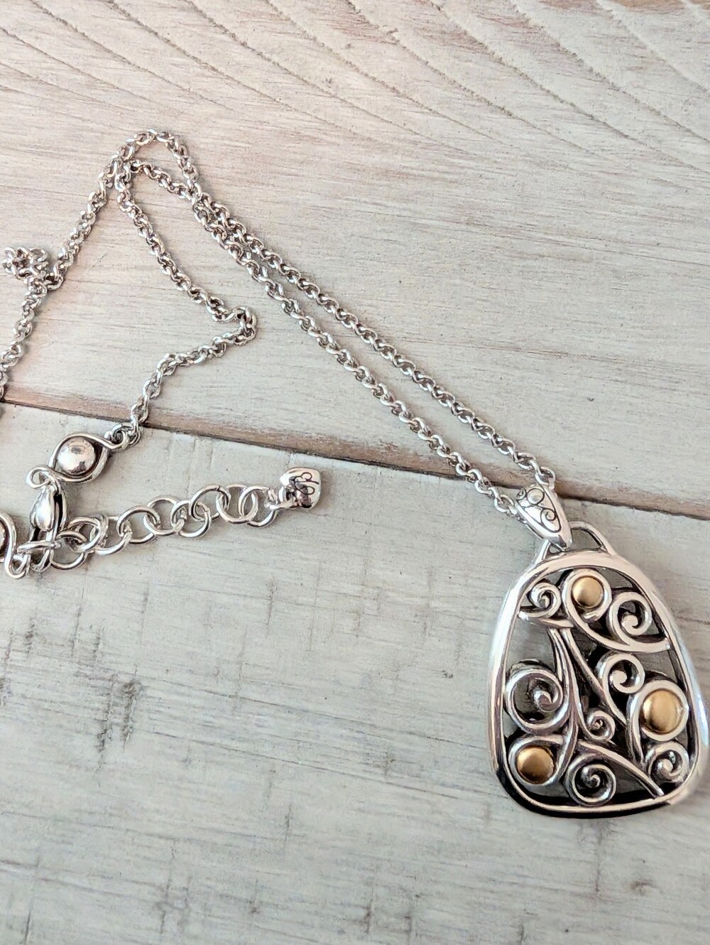 Brighton Adara Reversible Two-Tone Pendant Necklace
